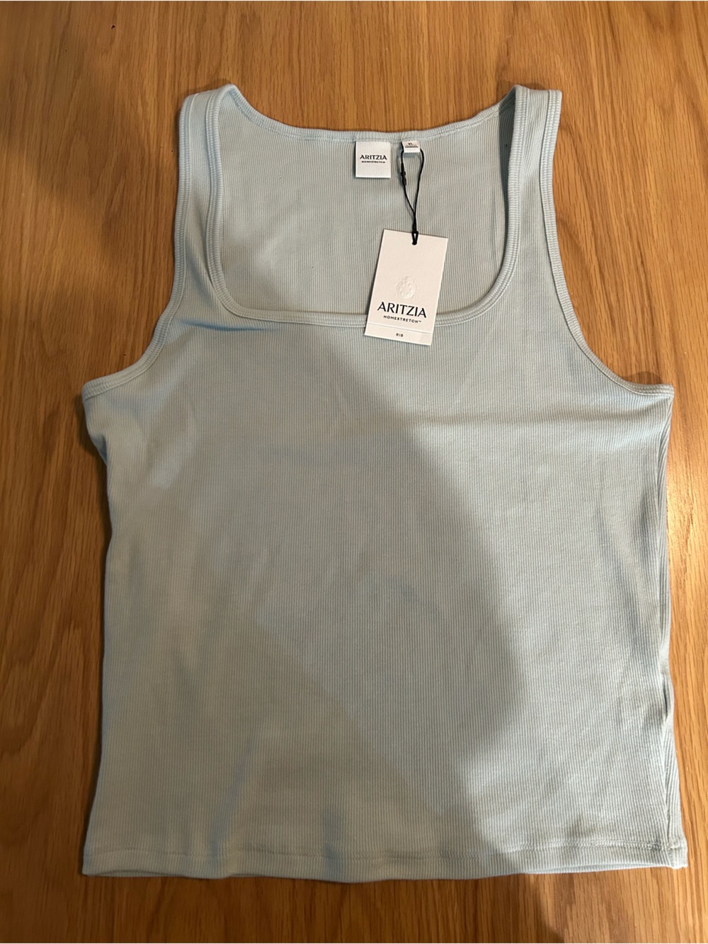 Aritzia HomeStretchRib Frequency Tank Color Agave Green Size XL NWT